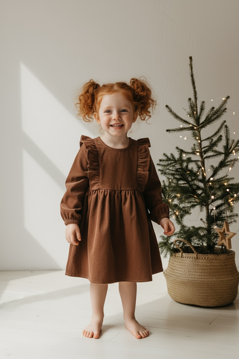 mocha pleaded dress