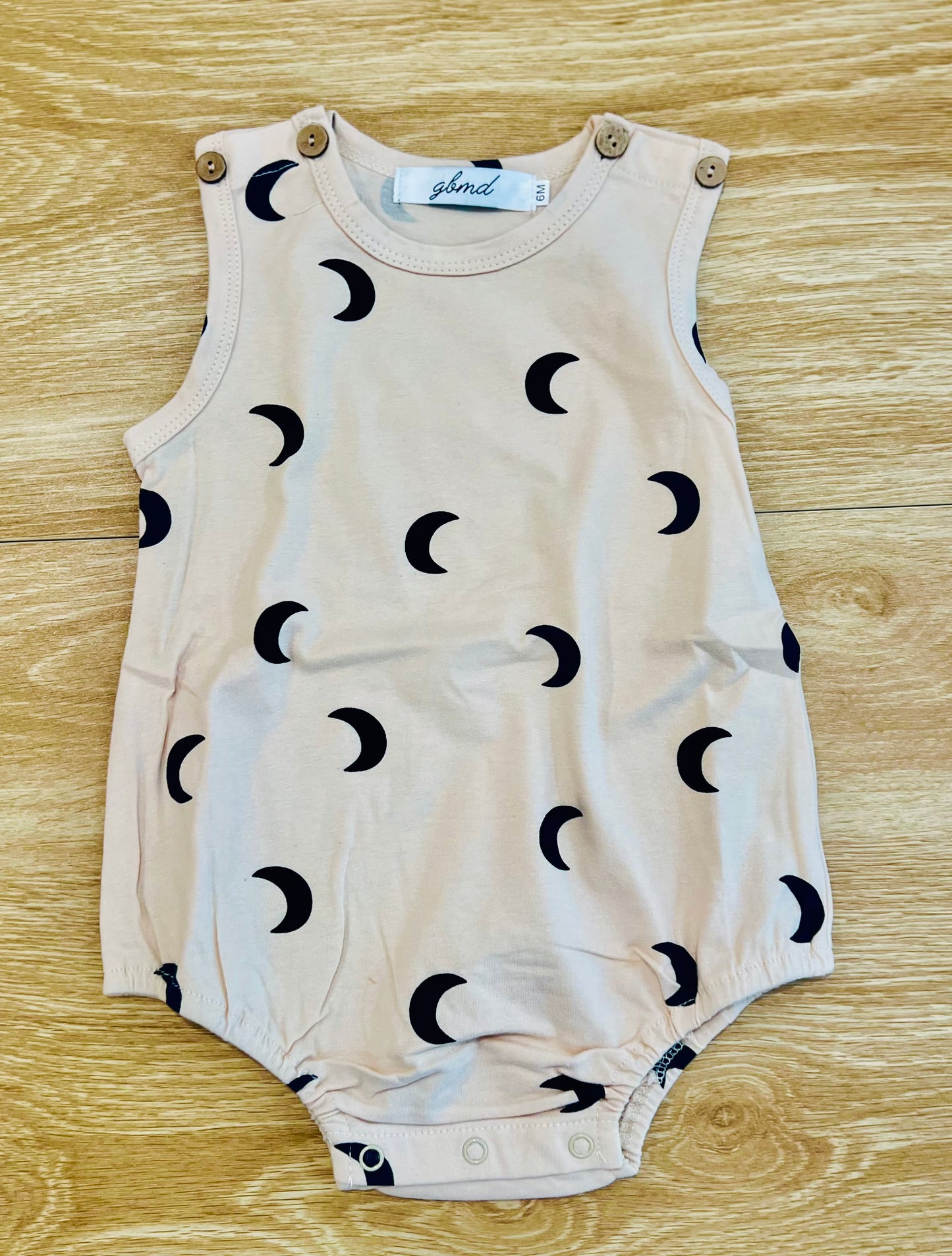 Moon print tank romper
