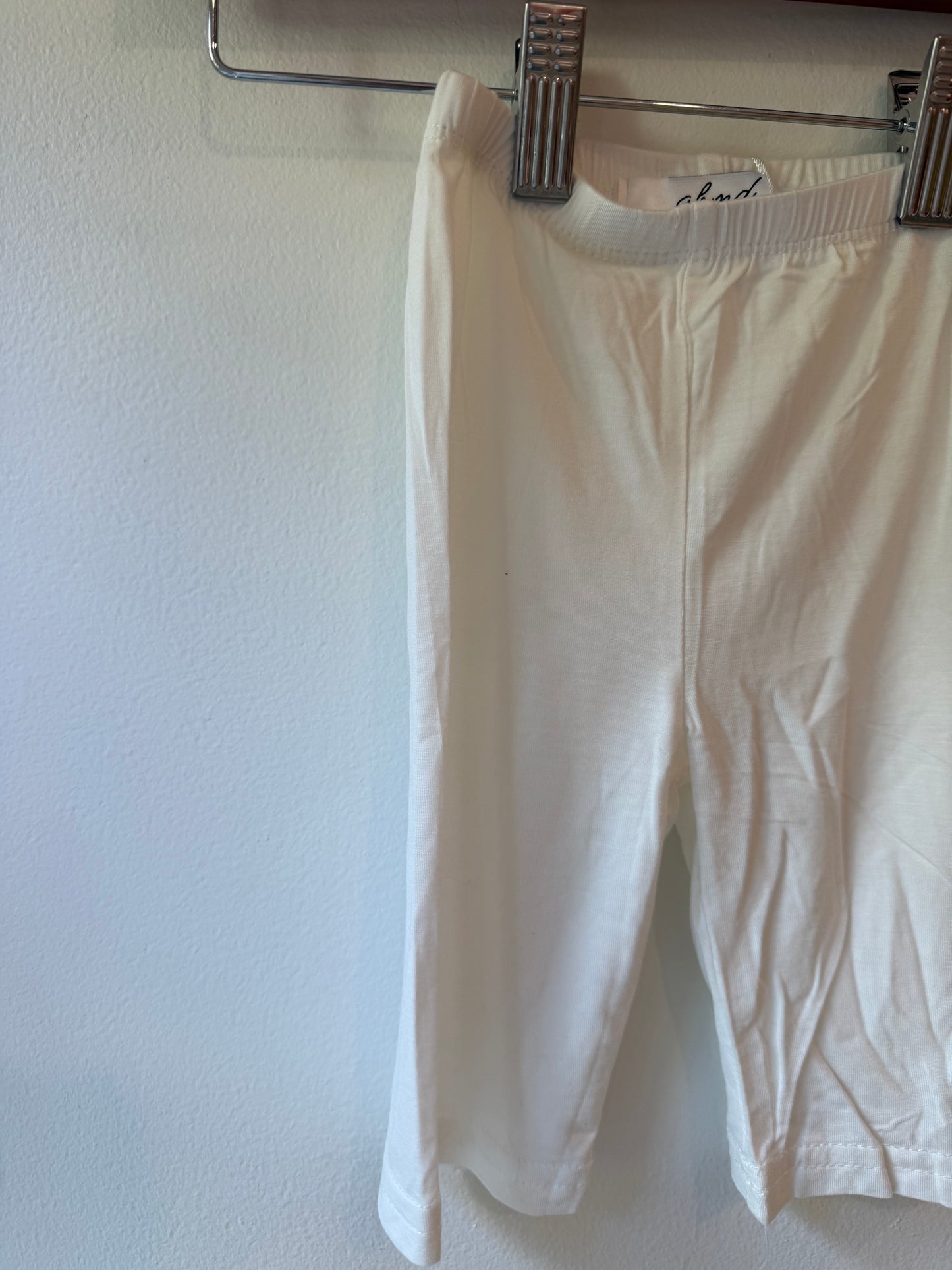 white biker shorts