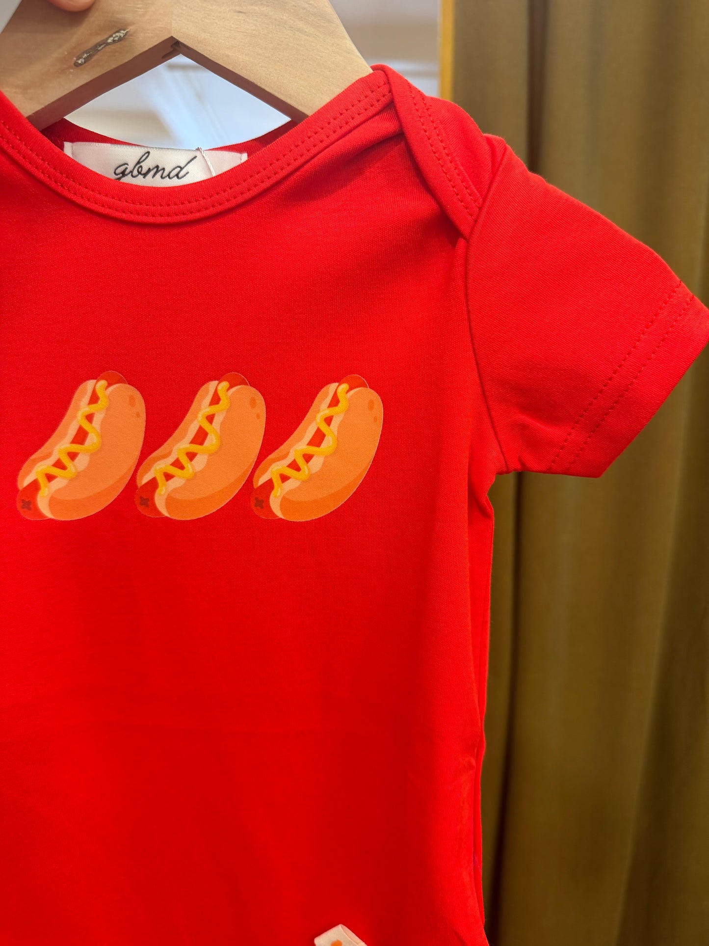 hotdog baseball onesies