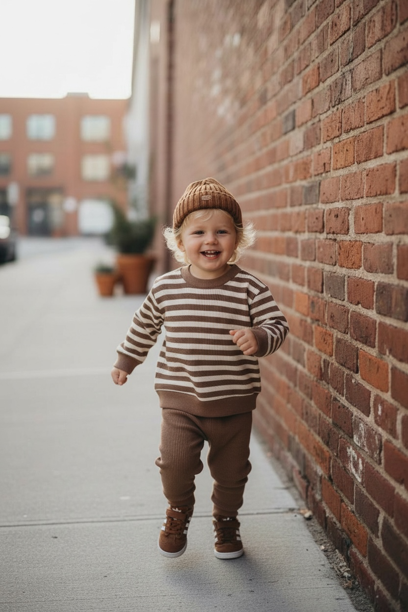 waffle brown sweatsuit