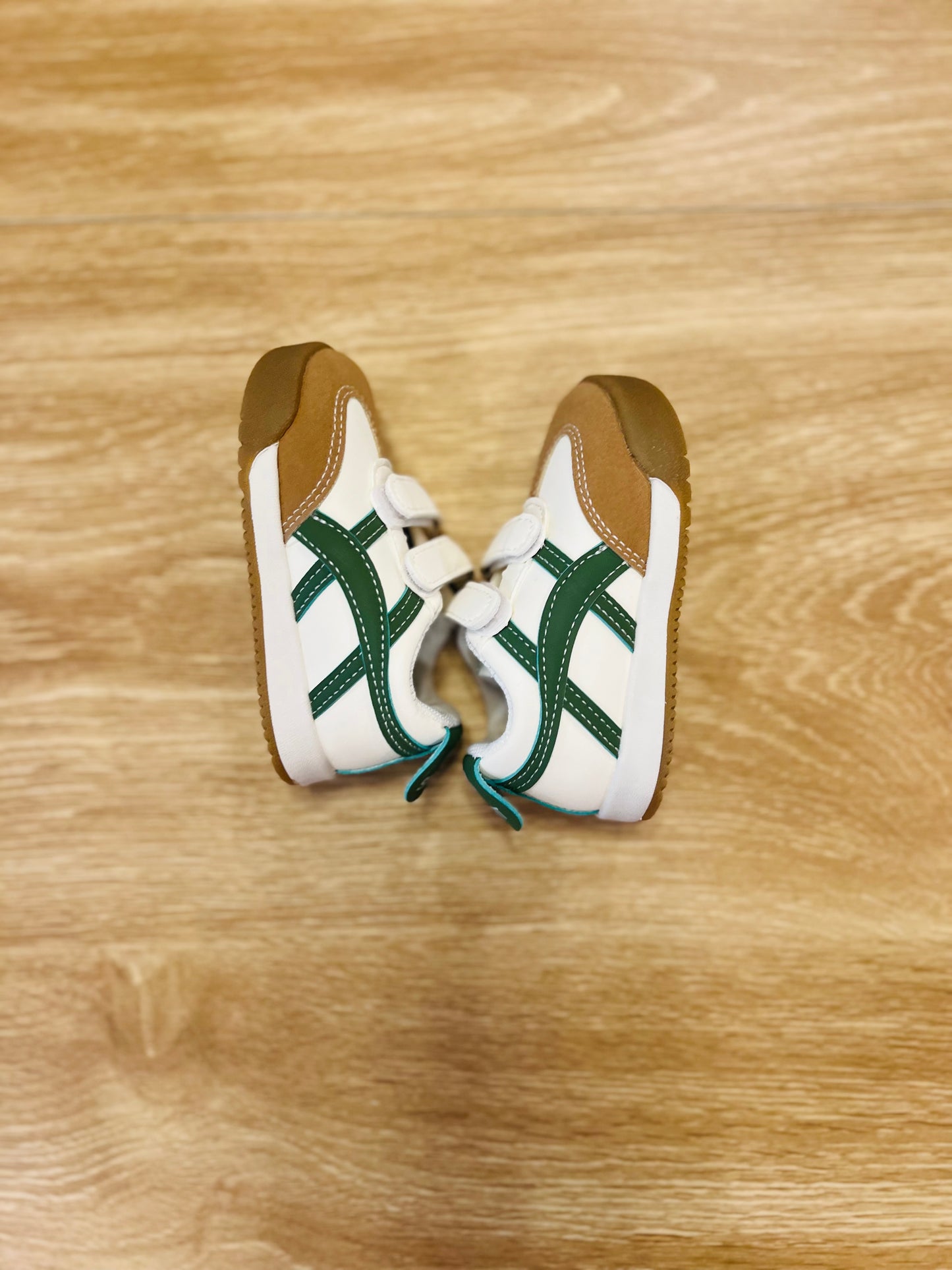 green sneakers