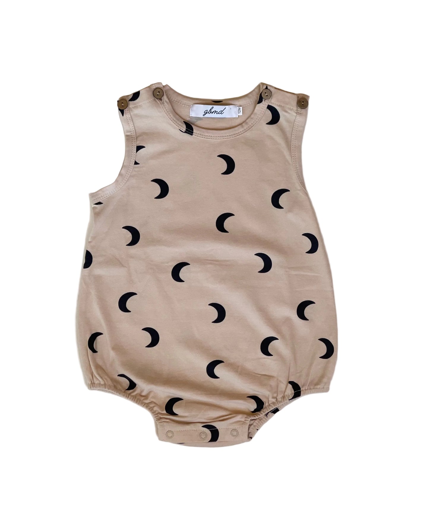 Moon print tank romper
