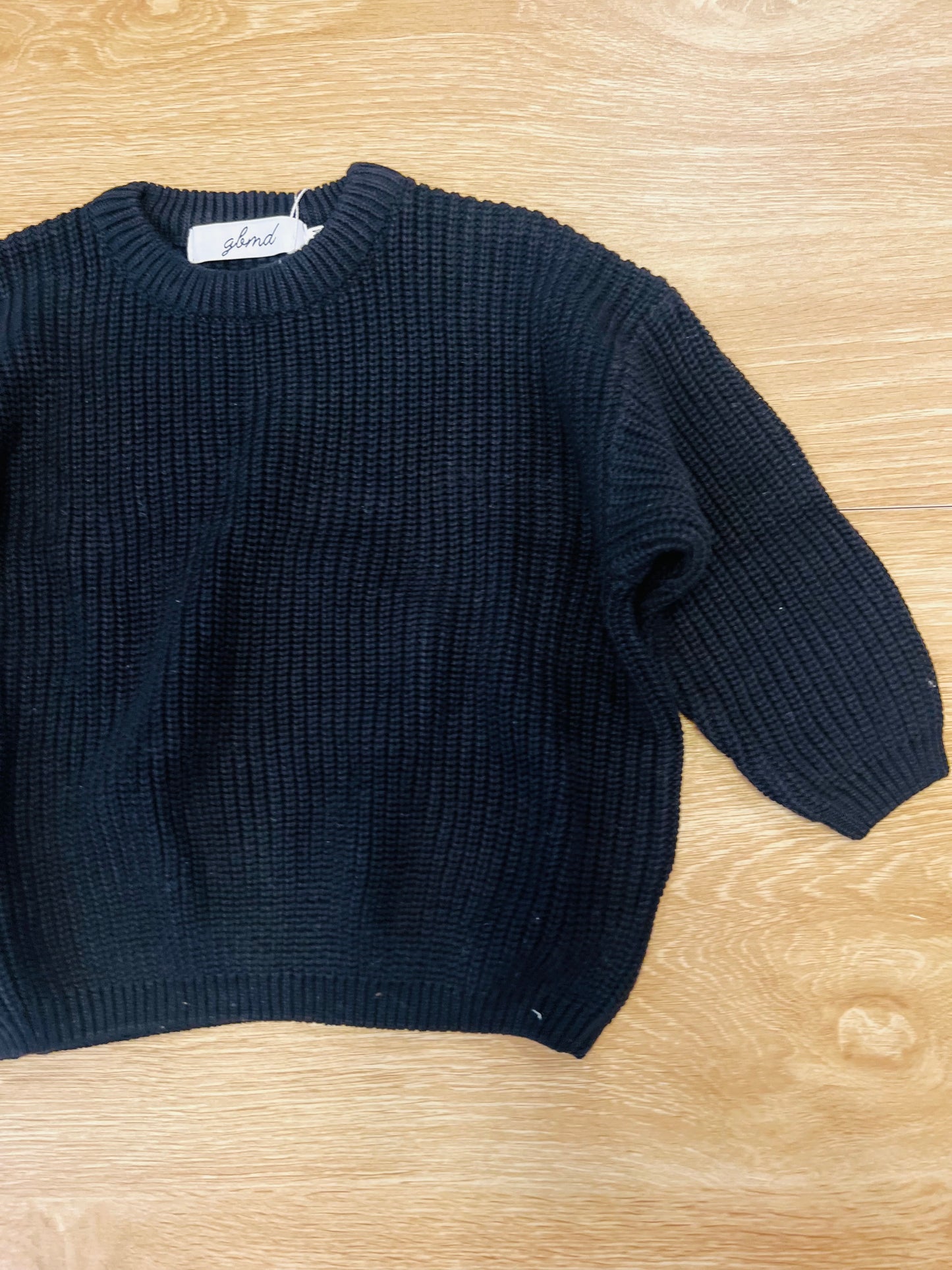 black sweater