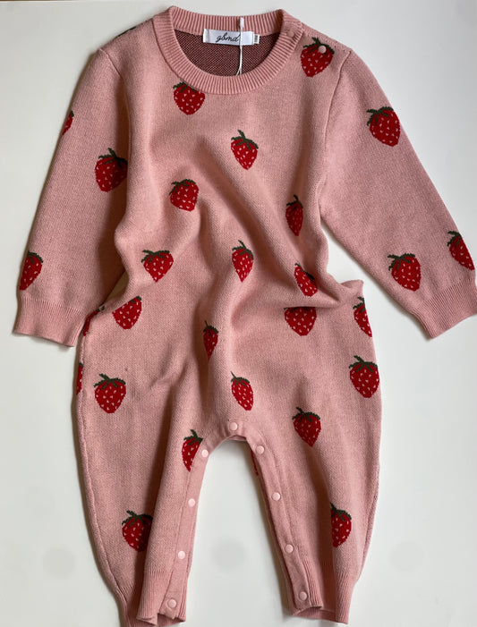 strawberry jumper romper