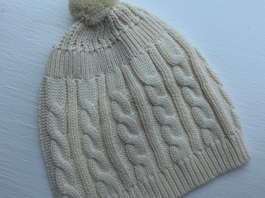 Infant cream beanies- two styles